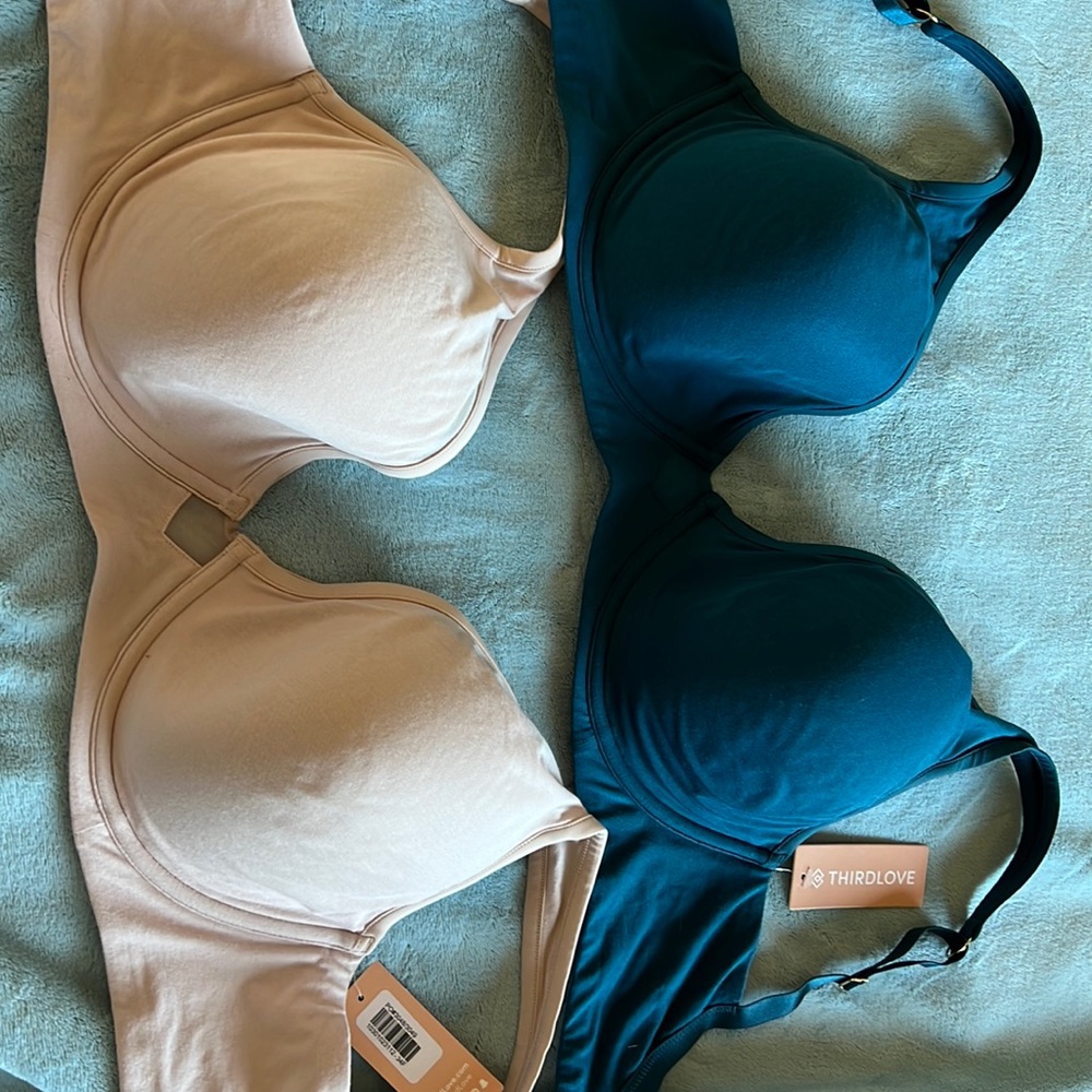 Thirdlove 24/7 cotton plunge bra bundle